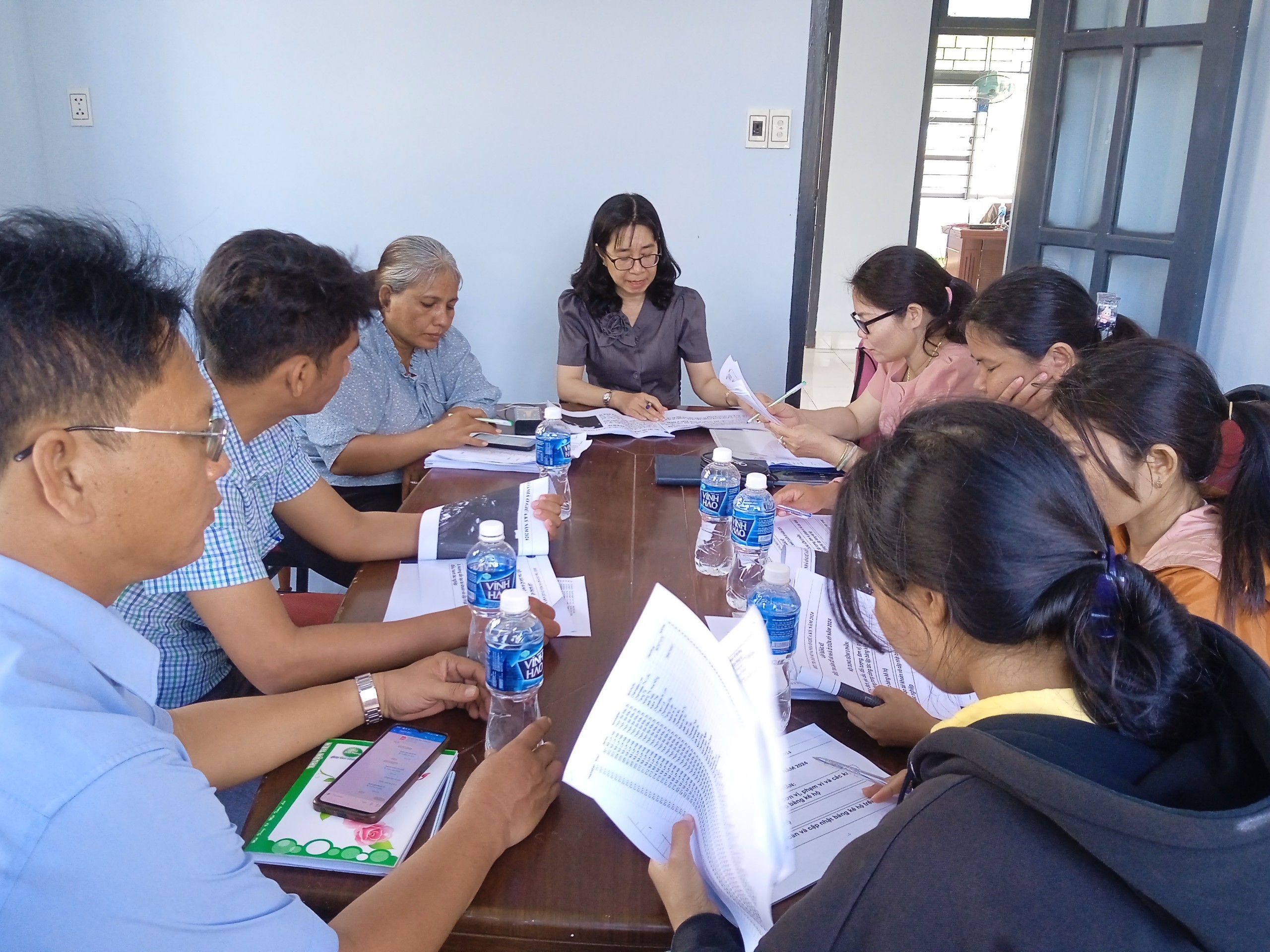 Chi cục Thống kê khu vực Ninh Hải-Thuận Bắc tập huấn lập bảng kê Điều tra Dân số và nhà ở giữa kỳ năm 2024 tại huyện Thuận Bắc.