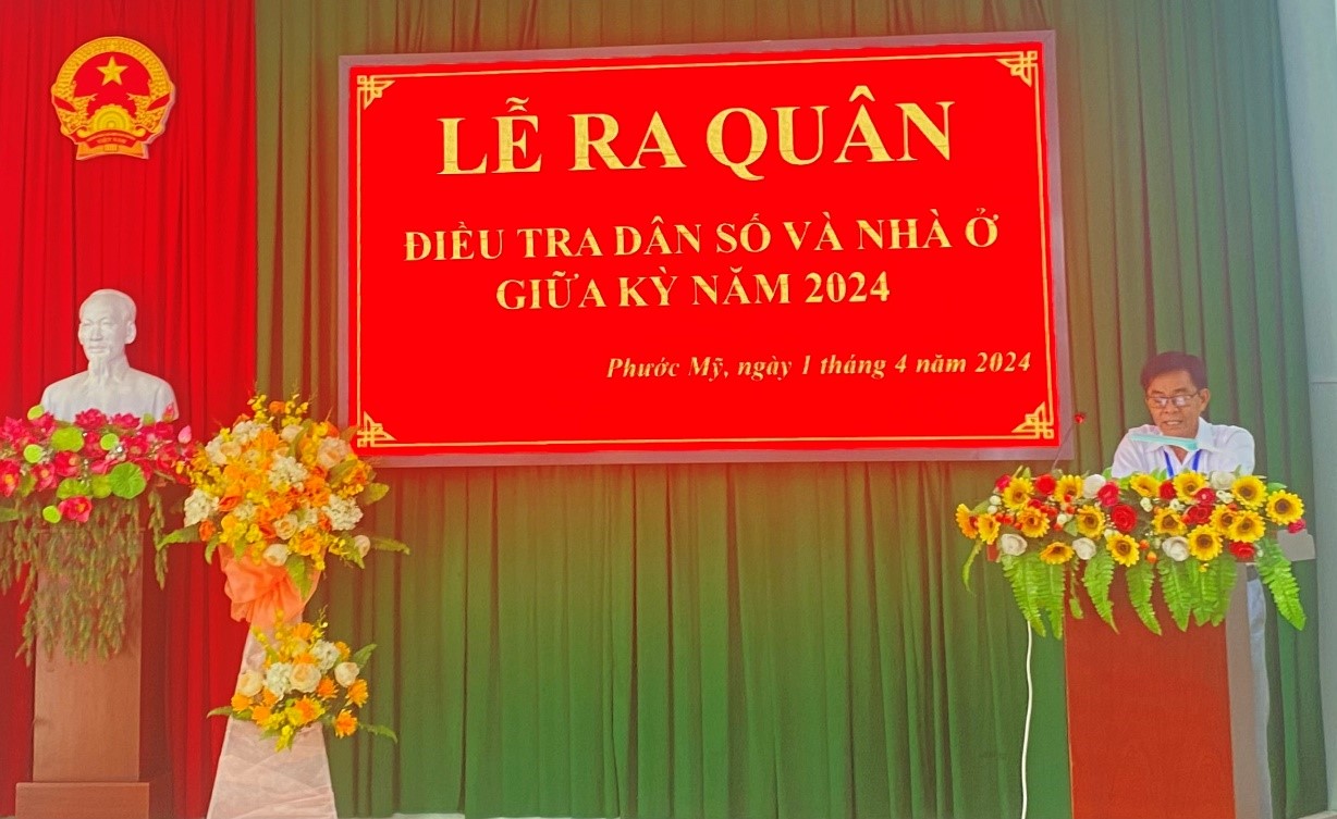 Chi cục Thống kê thành phố Phan Rang – Tháp Chàm tổ chức lễ ra quân Điều tra Dân số và nhà ở giữa kỳ năm 2024